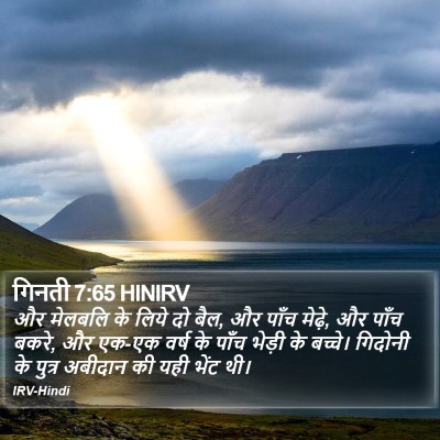 गिनती 7:65 HINIRV Bible Verse Image