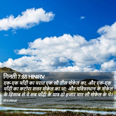 गिनती 7:85 HINIRV Bible Verse Image
