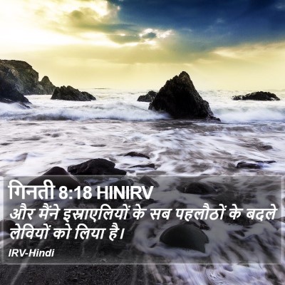 गिनती 8:18 HINIRV Bible Verse Image