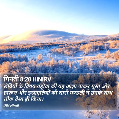 गिनती 8:20 HINIRV Bible Verse Image