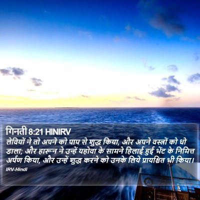 गिनती 8:21 HINIRV Bible Verse Image