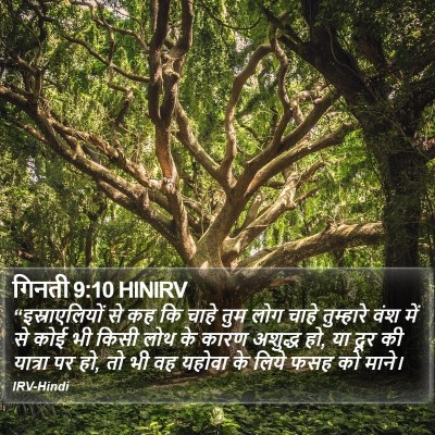 गिनती 9:10 HINIRV Bible Verse Image