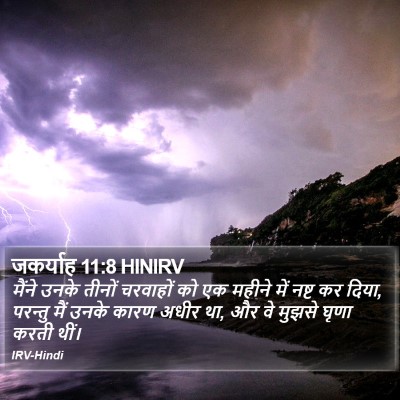 जकर्याह 11:8 HINIRV Bible Verse Image