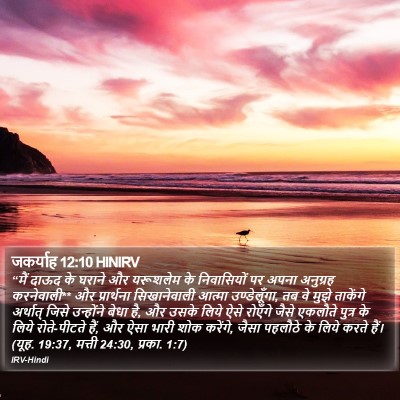 जकर्याह 12:10 HINIRV Bible Verse Image
