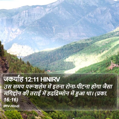 जकर्याह 12:11 HINIRV Bible Verse Image