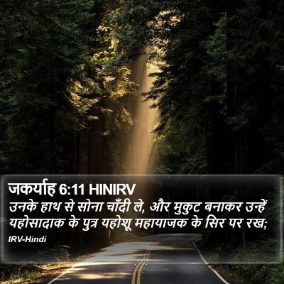 जकर्याह 6:11 HINIRV Bible Verse Image