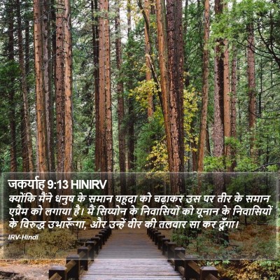 जकर्याह 9:13 HINIRV Bible Verse Image