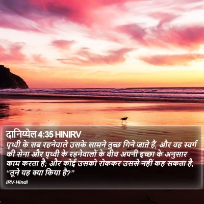 दानिय्येल 4:35 HINIRV Bible Verse Image
