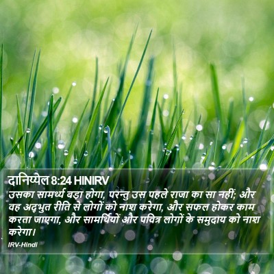 दानिय्येल 8:24 HINIRV Bible Verse Image