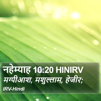 नहेम्याह 10:20 HINIRV Bible Verse Image