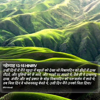 नहेम्याह 13:15 HINIRV Bible Verse Image
