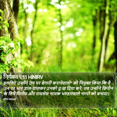 निर्गमन 1:11 HINIRV Bible Verse Image