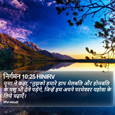 निर्गमन 10:25 HINIRV Bible Verse Image
