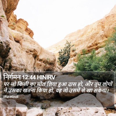 निर्गमन 12:44 HINIRV Bible Verse Image
