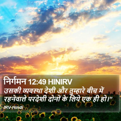 निर्गमन 12:49 HINIRV Bible Verse Image