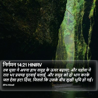 निर्गमन 14:21 HINIRV Bible Verse Image