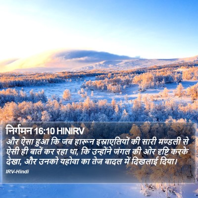 निर्गमन 16:10 HINIRV Bible Verse Image