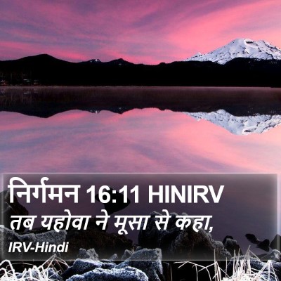 निर्गमन 16:11 HINIRV Bible Verse Image