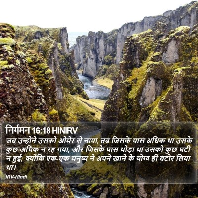 निर्गमन 16:18 HINIRV Bible Verse Image