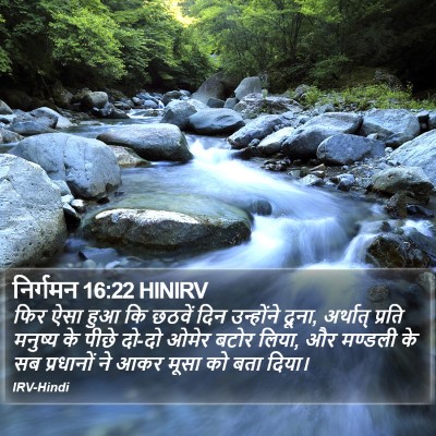 निर्गमन 16:22 HINIRV Bible Verse Image