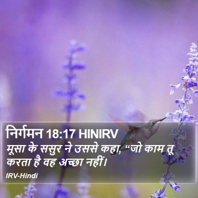 निर्गमन 18:17 HINIRV Bible Verse Image
