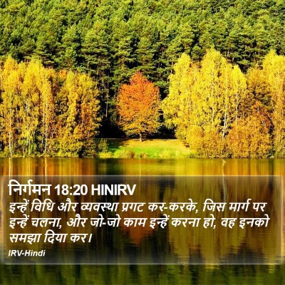 निर्गमन 18:20 HINIRV Bible Verse Image