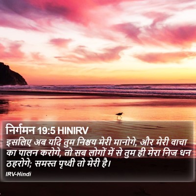 निर्गमन 19:5 HINIRV Bible Verse Image