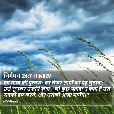 निर्गमन 24:7 HINIRV Bible Verse Image