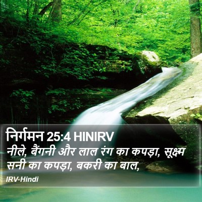 निर्गमन 25:4 HINIRV Bible Verse Image