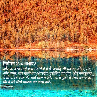 निर्गमन 28:4 HINIRV Bible Verse Image