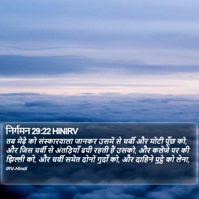 निर्गमन 29:22 HINIRV Bible Verse Image