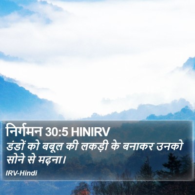 निर्गमन 30:5 HINIRV Bible Verse Image