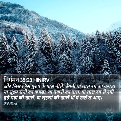 निर्गमन 35:23 HINIRV Bible Verse Image