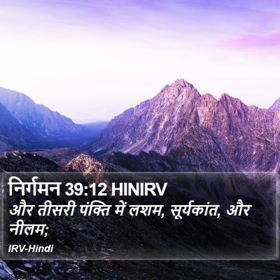 निर्गमन 39:12 HINIRV Bible Verse Image