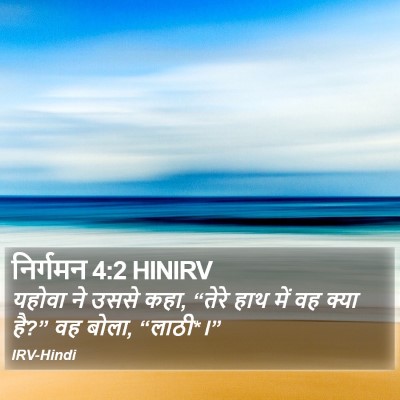 निर्गमन 4:2 HINIRV Bible Verse Image
