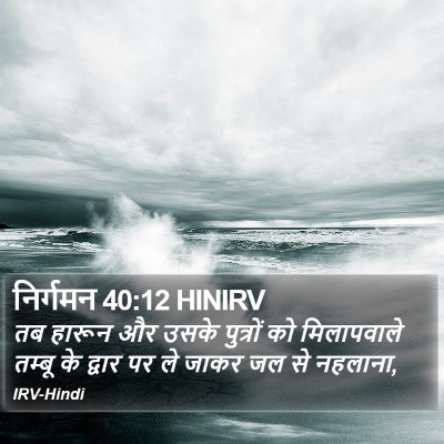निर्गमन 40:12 HINIRV Bible Verse Image