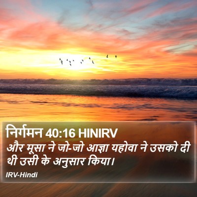 निर्गमन 40:16 HINIRV Bible Verse Image