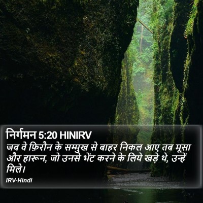 निर्गमन 5:20 HINIRV Bible Verse Image
