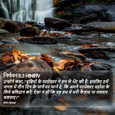 निर्गमन 5:3 HINIRV Bible Verse Image