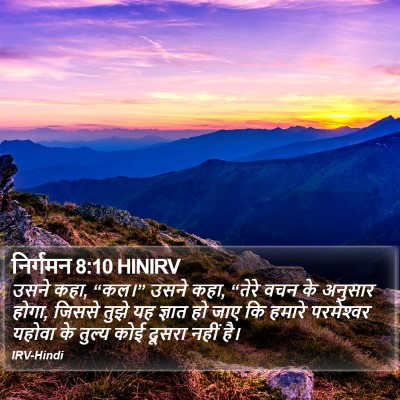 निर्गमन 8:10 HINIRV Bible Verse Image