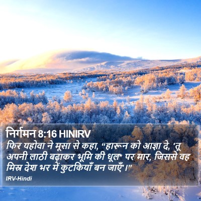 निर्गमन 8:16 HINIRV Bible Verse Image