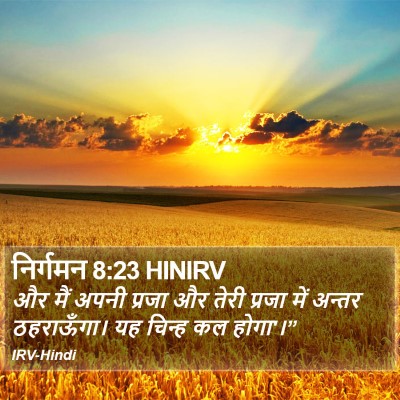 निर्गमन 8:23 HINIRV Bible Verse Image