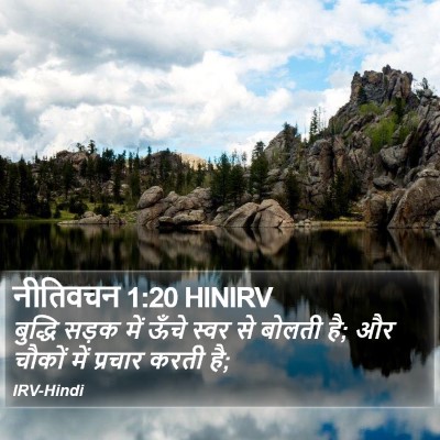 नीतिवचन 1:20 HINIRV Bible Verse Image