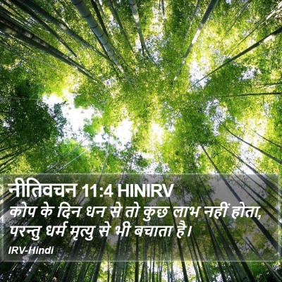 नीतिवचन 11:4 HINIRV Bible Verse Image