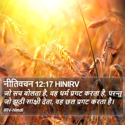 नीतिवचन 12:17 HINIRV Bible Verse Image