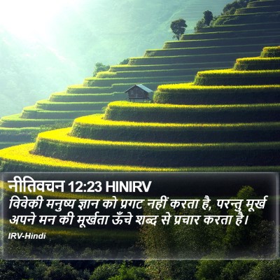 नीतिवचन 12:23 HINIRV Bible Verse Image