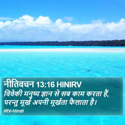 नीतिवचन 13:16 HINIRV Bible Verse Image