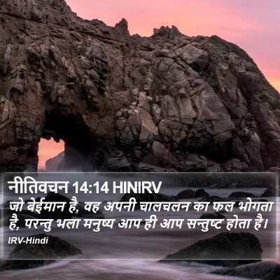 नीतिवचन 14:14 HINIRV Bible Verse Image
