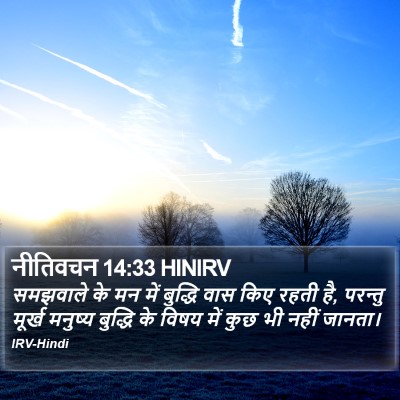 नीतिवचन 14:33 HINIRV Bible Verse Image