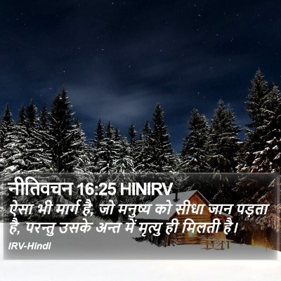 नीतिवचन 16:25 HINIRV Bible Verse Image